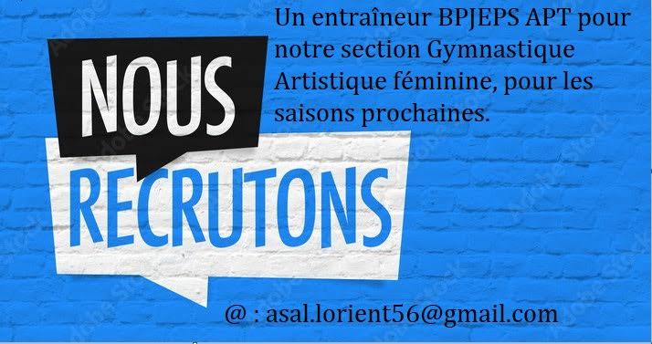 La section Gymnastique de l'ASAL recrute ...