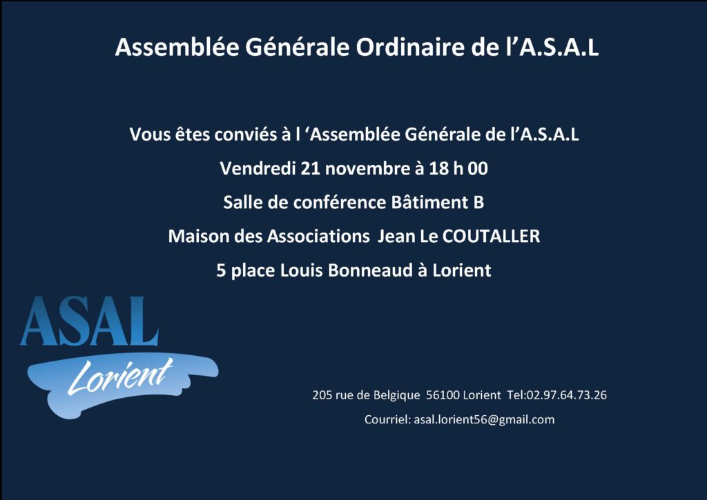Assemblée générale du  21 novembre 2025 -18h00
